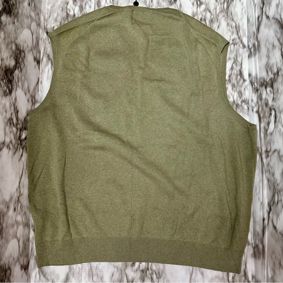 Polo Ralph Lauren Men Sz 3XB Green 100% Pima Cotton Golf Sweater Vest Preppy RL - Picture 3 of 8